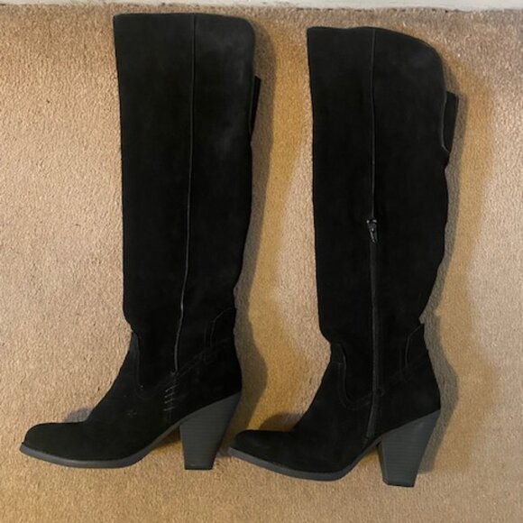 MIA Black Suede Over the knee boots - Picture 1 of 9
